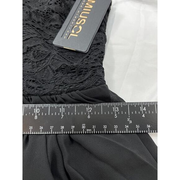 Miusol Women's Casual Deep V Neck Sleeveless Maxi Dress, Black, M3801R Sz. Small - Picture 9 of 11